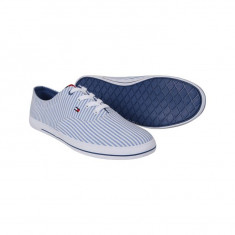 45_Adidasi Originali Tommy Hilfiger_din panza_albastru_cutie foto