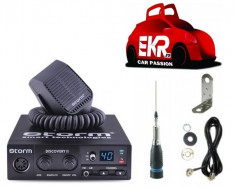 Statie Radio CB Storm Discovery II + Antena ML 145 + T301 + Suport FIX GR-L INOX foto