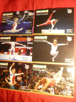 Set 6 Ilustrate Campioni Olimpici Gimnastica -Romania foto