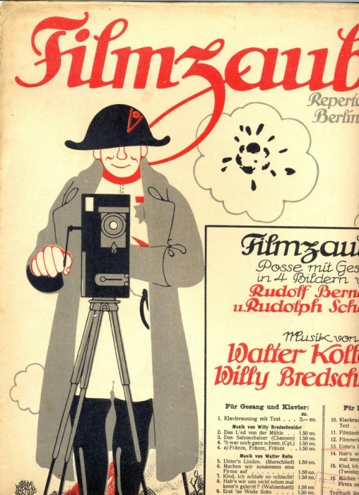 205 PARTITURA antebelica - Unter Linden -Marsch aus der Posse -Filmzauber -von Rudolf Bernauer u.Rudolph Schanzer-starea care se vede