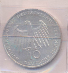 moneda argint -10 Marci 1991-10 deutsche mark foto
