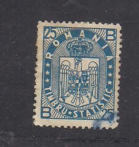 No(02)timbre-Romania 1930-Timbru statistic pentru colete postale 25 B-stampilat foto