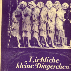 202 PARTITURA antebelica - Liebliche kleine Dingerchen - de Jean Gilbert- Marsh-Ensemble -Operette Die Kino-Konigin -starea care se vede