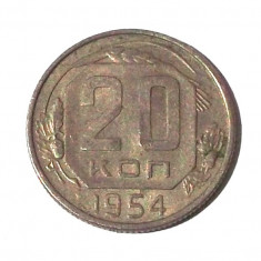 G5. RUSIA URSS 20 KOPEKS KOPEICI 1954, 3.60 g., Copper-Nickel **