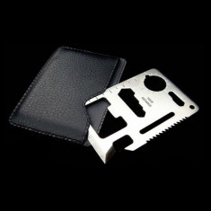 Multi-function Portable Stainless Tool Card Small Size Silver WWJ02068 foto