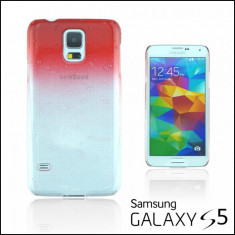 Husa Samsung Galaxy S5 NEO rosie efect 3D picaturi ploaie foto