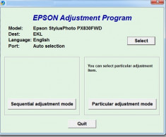 Program resetare Ink waste epson PX830fwd SX130 SX135 resetare erori sau cartuse cerneala program profesional citire pagini printate diagnosticare wic foto