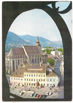 #carte postala(ilustrata)-BRASOV-Piata 23 August foto