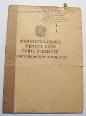 Buletin carte de identitate Austria comunista zona sovietica 1947 timbru fiscal foto