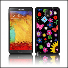 Husa Samsung Galaxy S5 / S5 NEO TPU silicon FLORI FLUTURI foto