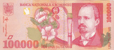 ROMANIA 100.000 lei 1998 XF+++!!! foto