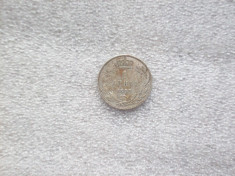 Moneda din argint de 1 dinar din 1897 cu Alexandru I.Stare excelenta.Reducere! foto