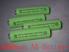 acumulatoare R6 3000 mah AA baterii reincarcabile foto