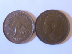 ONE Penny Australia 1952 simplu foto