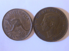 ONE Penny Australia 1963 cu punct dupa foto