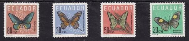 Ecuador 1961 - cat.nr.1070-3 neuzat,perfecta stare