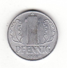 Germania - R.D.G. - 1 pfennig 1968 - KM# 8.1 - Monetaria Leningrad foto