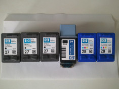 6 Cartuse vechi pt. imprimante HP (HP 27, HP 28, HP 29) - cartuse goale, folosite, expirate foto