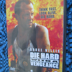 DIE HARD with a VENGEANCE (cu BRUCE WILLIS si SAMUEL L. JACKSON) - film DVD (original din ANGLIA, in stare impecabila!!!)