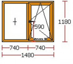 FEREASTRA GEAM TERMOPAN - 1480 X 1180 - PROFIL 5 CAMERE foto