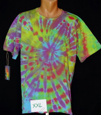 Tricou barbati, Holi tie-dye ( FB ), imprimeu unicat realizat manual, vopsea de cea mai buna calitate, foarte rezistenta la spalat, foto