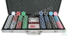 Set de poker de 400 fise DICE in servieta aluminiu foto