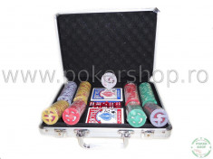 Set poker 200 jetoane ceramice HIGH-END model DROPA DISCS foto