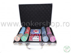 Set poker 200 jetoane ceramice HIGH-END model LUCKY DRAGON foto