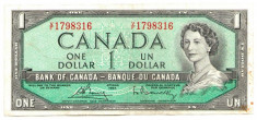 Canada - 1 dollar (dolar) 1954 - devil&amp;#039;s face foto