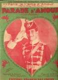 253 PARTITURA antebelica - Paris, je t&#039;aime d&#039;Amour -Parade d&#039;Amour- production Paramount-text in engleza si franceza -fox-blues -starea care se vede