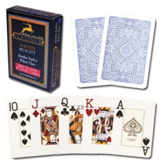 Carti pentru poker - Platinum - 100% plastic Acetate cu index Mare si Spate Albastru foto