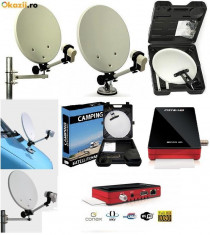 TV CAMPING-TIR-RULOTA KIT ANTENA SATELIT HD compatibil FREESAT sau Focus foto