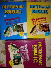 Dictionar biblic( 3 volume,cartonate,cu ilustratii,1600pagini) foto