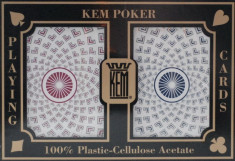 Carti pentru poker - Kem Pantheon Wide - Set de 2 pachete 100% plastic Acetate cu index Jumbo foto