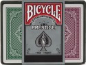 Carti de poker Bicycle Prestige 100% plastic - Set cu doua pachete de carti cu index standard pe 2 colturi foto