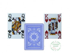 Carti Poker MODIANO 100% plastic cu spate albastru deschis foto