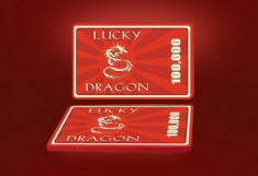 Placa ceramica pentru poker - 39 g model Lucky Dragon valoarea 1 foto