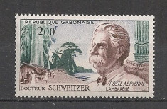 Gabon.1960 A.Schweitzer-medic PREMIUL NOBEL SG.167 foto