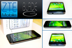 Smartphone ZTE Blade G/Blue/ Model 2013/Android 4.1.2(JellyBean)/Display IPS 4.5 inch/DualCore 1,2 GHz/Garantie Valabila 19.09.2015 foto