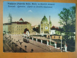 Carte postala Timisoara Sinagoga Fabrica Bulevardul Maria cu biserica evreasca, Necirculata, Printata