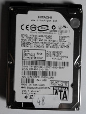 Hard disk laptop notebook HDD SATA Hitachi 80GB DEFECT ( HTS541680J9SA00 ) foto