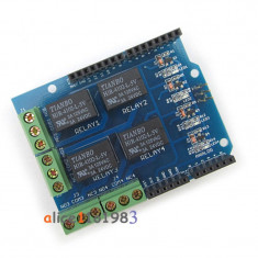 Four channel Relay Shield 5V 4 Channel Relay Shield Module for Arduino (FS00425) foto