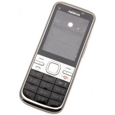 Carcasa rama fata cu geam tastatura taste mijloc miez corp capac baterie capac spate capac acumulator Nokia C5 C5-00 NOUA NOU foto