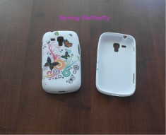 Livrare gratuita! Husa termorezistenta silicon-gel TPU Spring Butterfly pentru Samsung Galaxy Trend Plus S7580, calitate foto