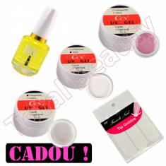 Set consumabile Manichiura French cu Gel UV + CADOU Gel CCN Transparent foto