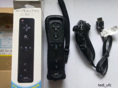 Set telecomanda wii mote si nunchuck negre noi Wii Wii U foto