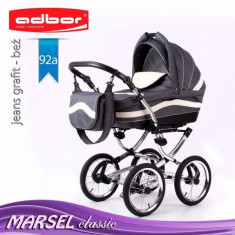 Carucior 3 in 1 Marsel Clasic 92a (Gri inchis) Adbor foto