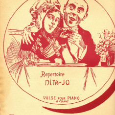 319 PARTITURA antebelica - Elle est de Bruxelles -repertoire Fragson - cuvinte:A.Foucher si Christine -muzica: Christine-pt. pian -starea care se vede