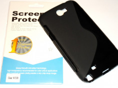 Husa Protectie spate Silicon Gel TPU S-line Samsung Galaxy Note 2 N7100 + Folie de protectie CADOU! foto