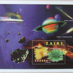 ZAIR 1996 - MINERALE,COMETE,PLANTE 1 S/S, NEOBLITERATA - ZA 034